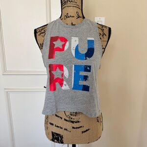 Patriotic Pure Barre Crop Top Size Small